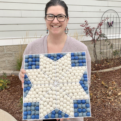 Snow Flake Wall Hanging or Shelf Sitter - Wool Jamboree