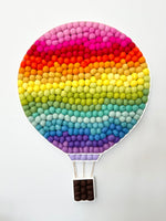 Rainbow Ombre Hot Air Balloon Wall Hanging