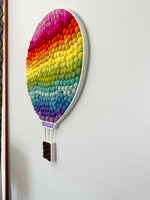Rainbow Ombre Hot Air Balloon Wall Hanging
