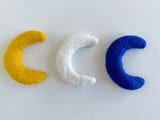 Wool Felted Moons 4 or 8 cm