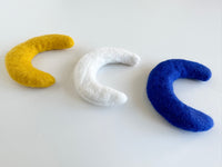 Wool Felted Moons 4 or 8 cm