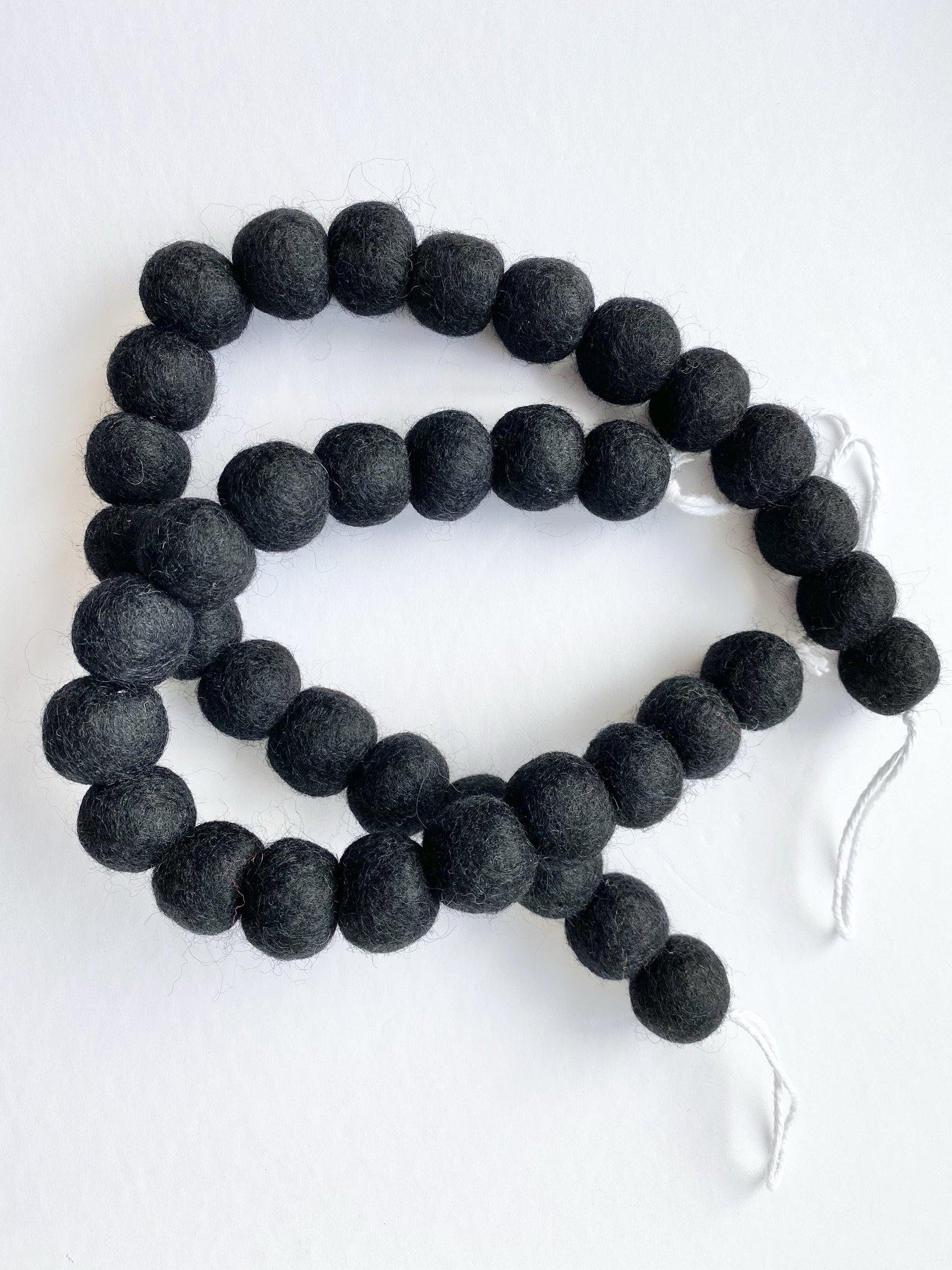 Solid Black Curtain Ties - Redheadnblue