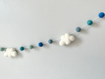Blue Sky Cloud Garland
