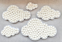 White Fluffy Felt Ball Clouds
