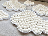White Fluffy Felt Ball Clouds