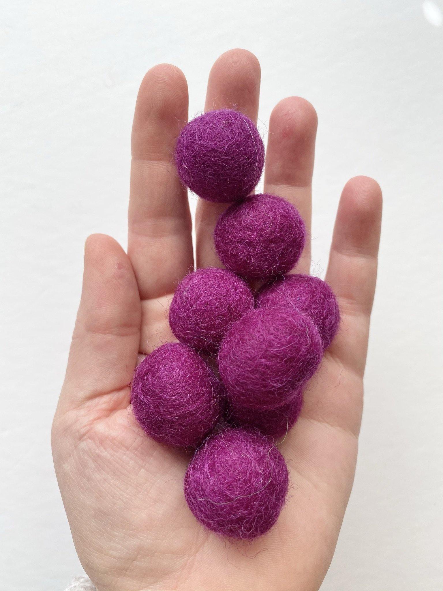 Bold Rainbow - 2 cm Felt Pom Pom Balls - Wool Jamboree