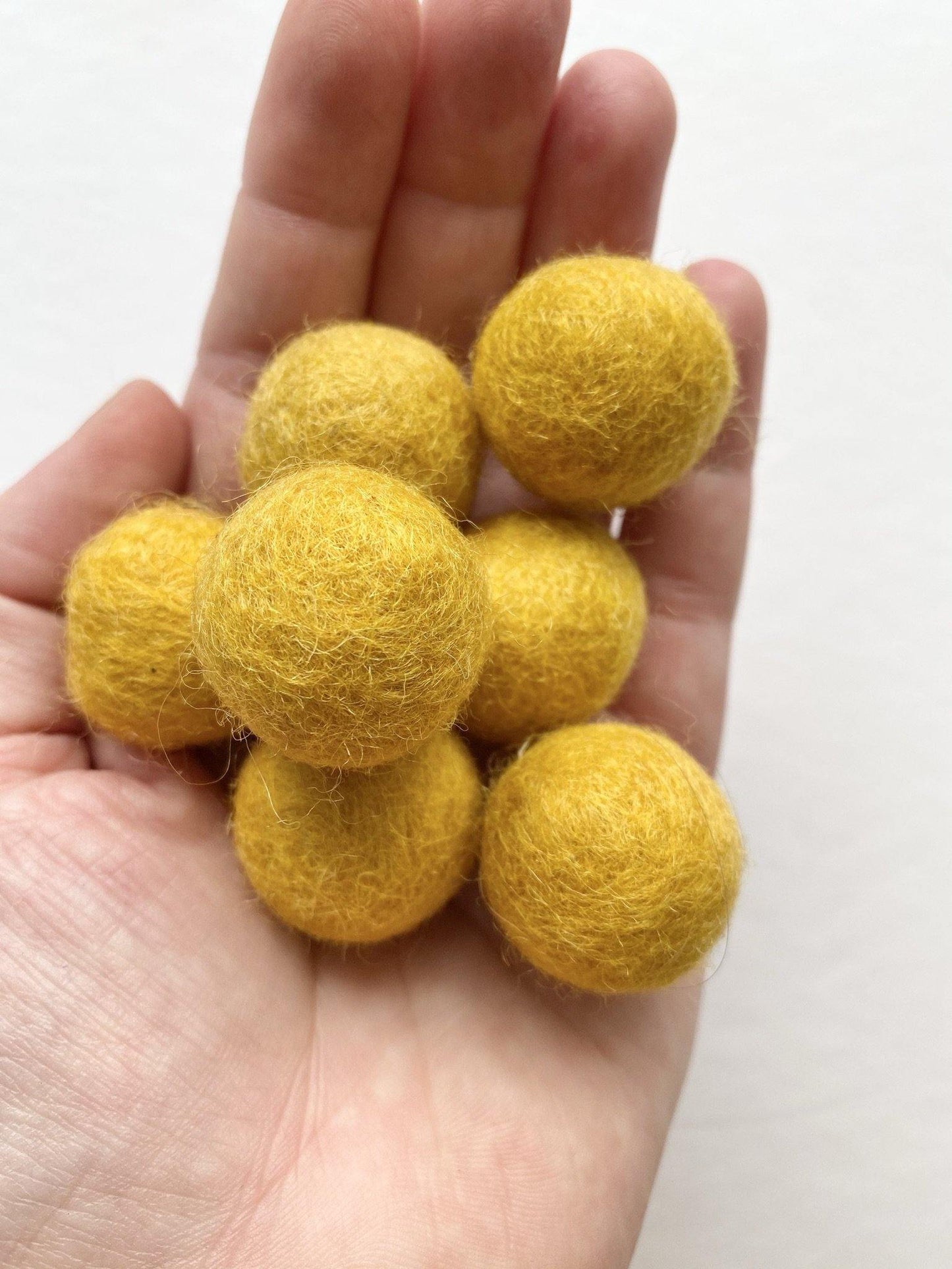 Coral & Gold Goodness - 2 cm Felt Pom Pom Balls - Wool Jamboree