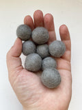 Gray - 2 cm Felt Pom Pom Balls - Wool Jamboree