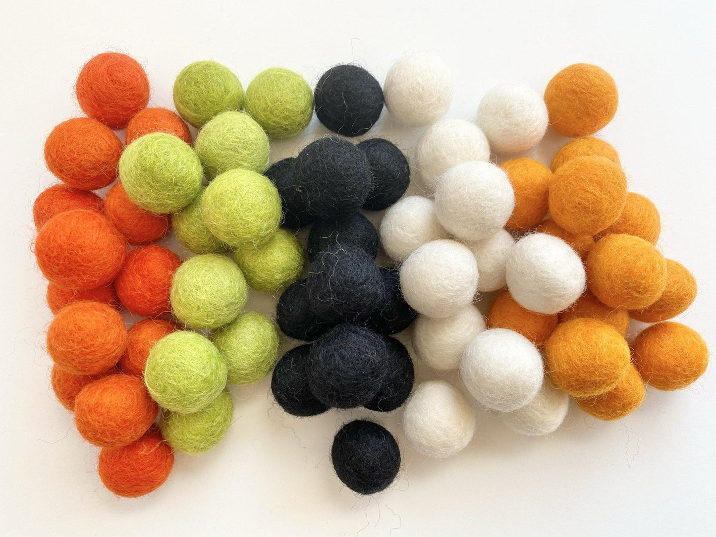 Spooky Halloween - 2 cm Felt Pom Pom Balls - Wool Jamboree