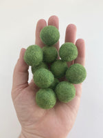 Traditional Christmas - 2 cm Felt Pom Pom Balls - Wool Jamboree