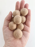 Almond - 2 cm Felt Pom Pom Balls - Wool Jamboree