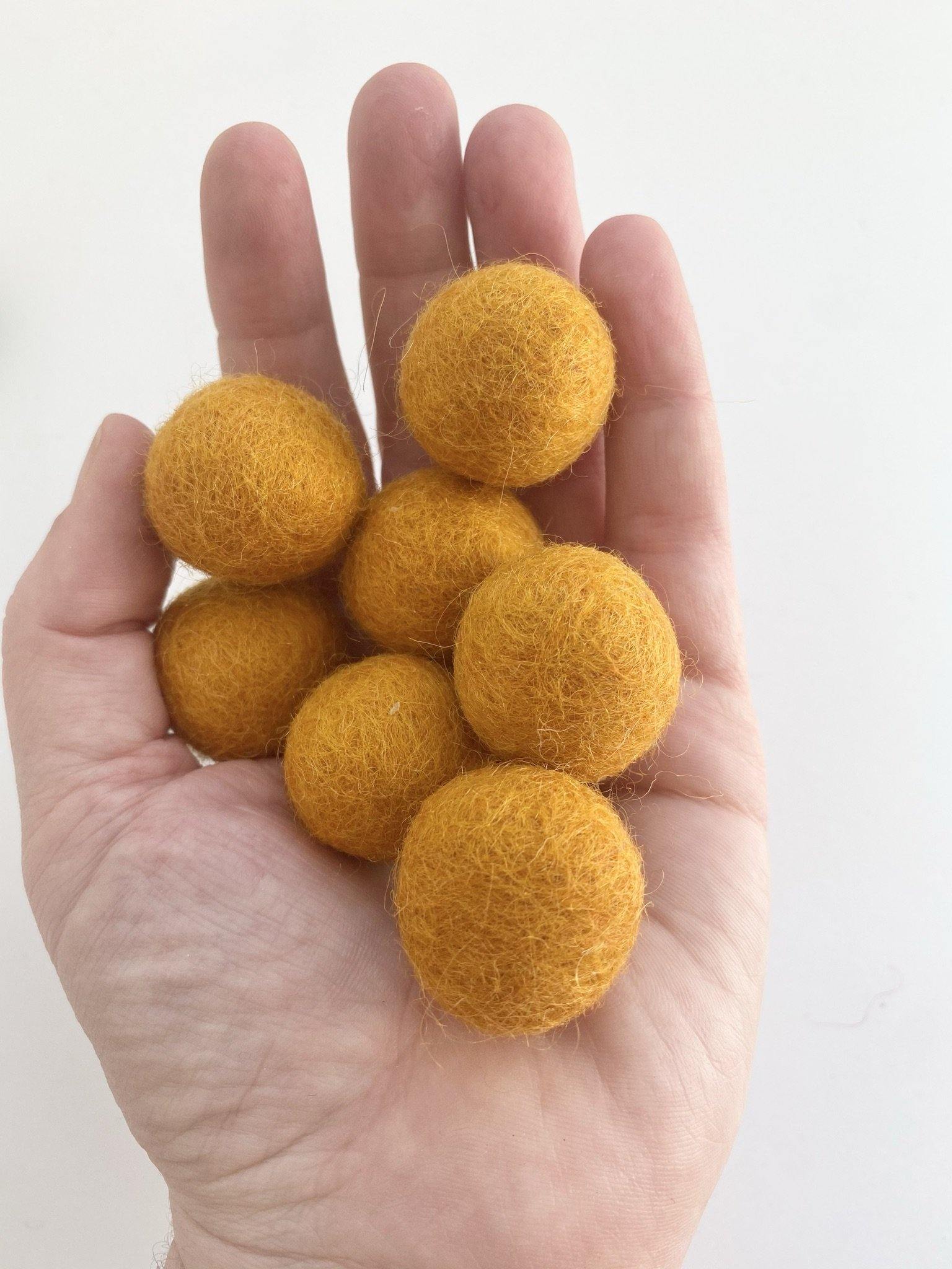 Cider - 2 cm Felt Pom Pom Balls - Wool Jamboree