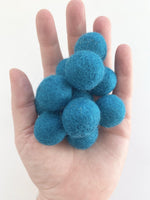 Beachy Vibes - 2 cm Felt Pom Pom Balls - Wool Jamboree