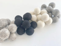 Monochromatic Ombre - 2 cm Felt Pom Pom Balls - Wool Jamboree