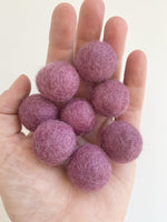 Orchid - 2 cm Felt Pom Pom Balls - Wool Jamboree