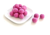 Fuchsia - 2 cm Felt Pom Pom Balls - Wool Jamboree