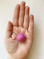 Fuchsia - 2 cm Felt Pom Pom Balls - Wool Jamboree