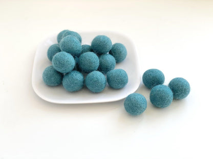 Dutch Blue - 2 cm Felt Pom Pom Balls - Wool Jamboree