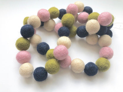 Baby Pink & Olive Garland - Redheadnblue