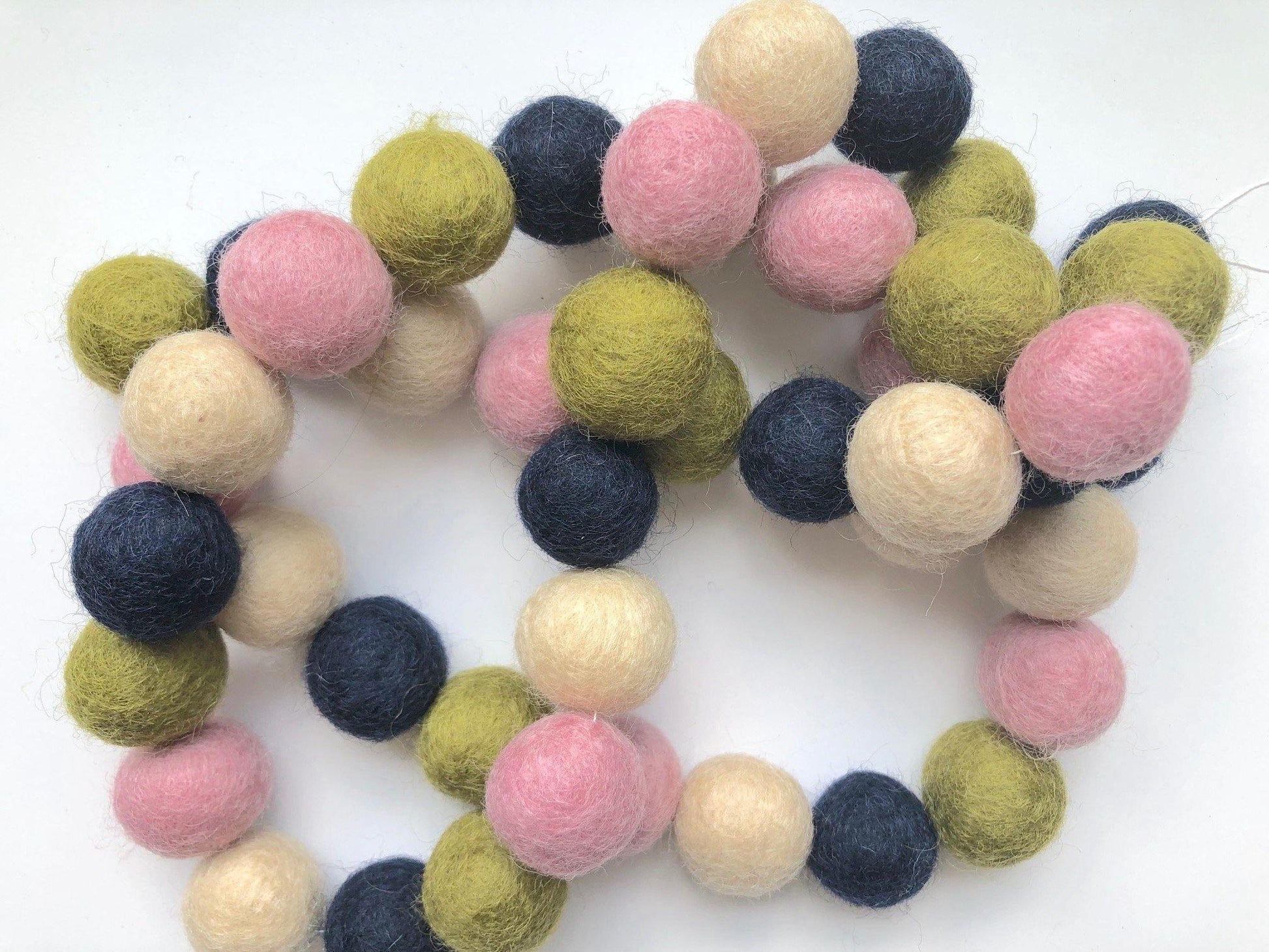 Baby Pink & Olive Garland - Redheadnblue