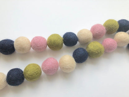 Baby Pink & Olive Garland - Redheadnblue