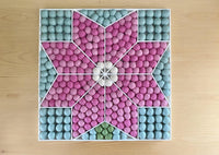 Pink Flower Wall Hanging or Shelf Sitter - Wool Jamboree