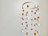 Boho Baby Girl Felt Ball Ceiling Mobile