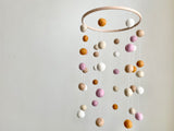 Boho Baby Girl Felt Ball Ceiling Mobile