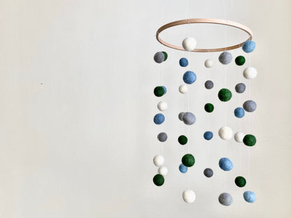 Woodland Felt Ball Ceiling Mobile