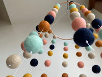Sienna Peach Felt Ball Ceiling Mobile