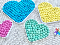 Solid Colored Felt Ball Heart Wall Hangings
