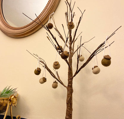 Shades of Brown Wool Acorns