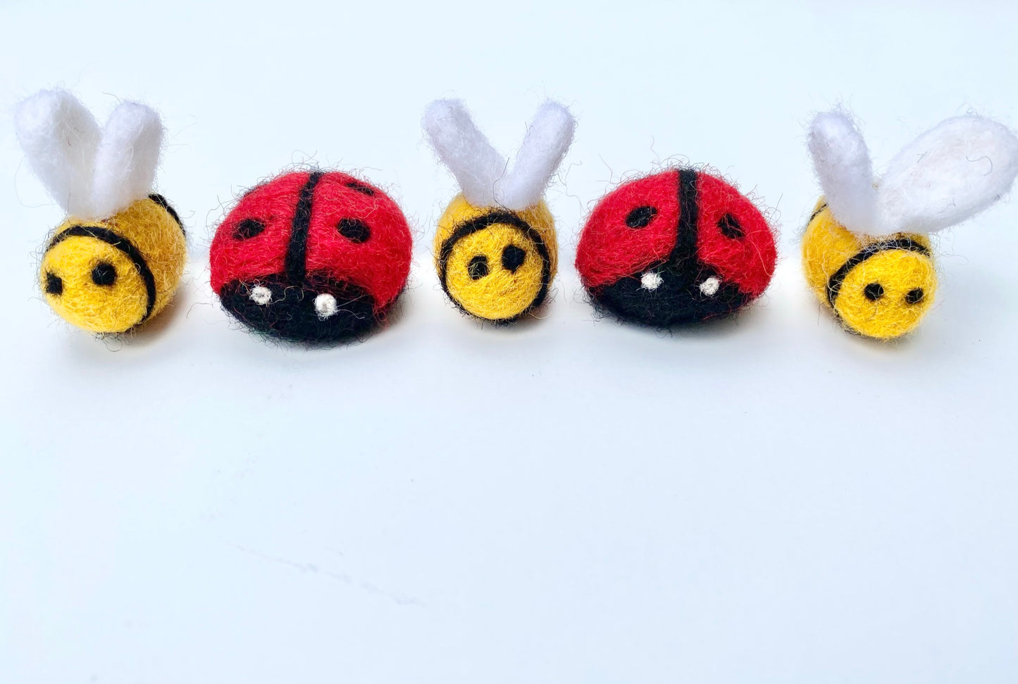 Felt Bee and/or Ladybug Kicker Toy