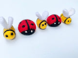 Felt Bee and/or Ladybug Kicker Toy