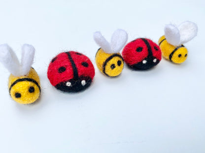 Felted Lady Bugs