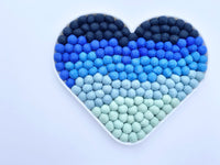 Ombre Felt Ball Heart Wall Hangings