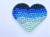 Ombre Felt Ball Heart Wall Hangings