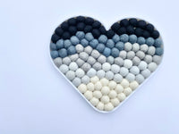 Ombre Felt Ball Heart Wall Hangings