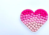 Ombre Felt Ball Heart Wall Hangings