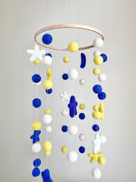 Moon & Stars Outer Space Felt Ceiling Mobile