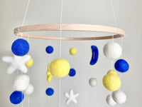 Moon & Stars Outer Space Felt Ceiling Mobile