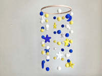 Moon & Stars Outer Space Felt Ceiling Mobile