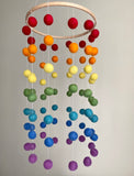 Rainbow Felt Ball Ceiling Mobile