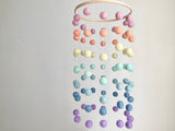 Pastel Rainbow Felt Ball Ceiling Mobile