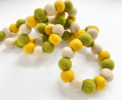 Flower Child Felt Ball Garland