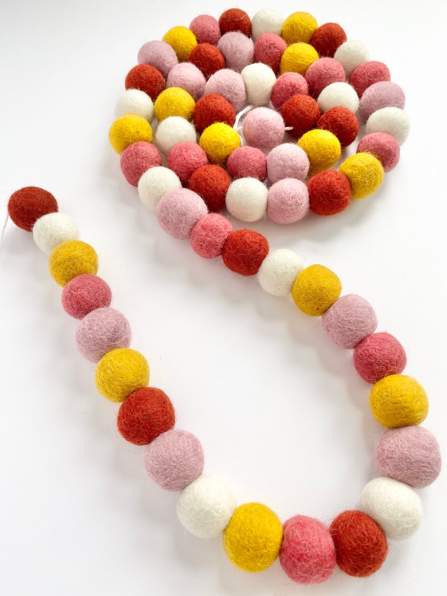 Summer Berry Felt Ball Garland