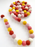 Summer Berry Felt Ball Garland