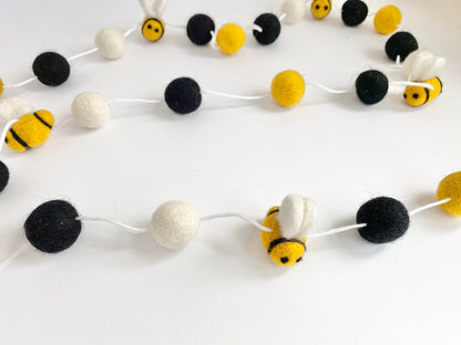 Felt Bumble Bee Garland