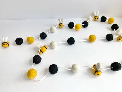 Felt Bumble Bee Garland