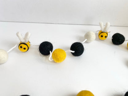 Felt Bumble Bee Garland